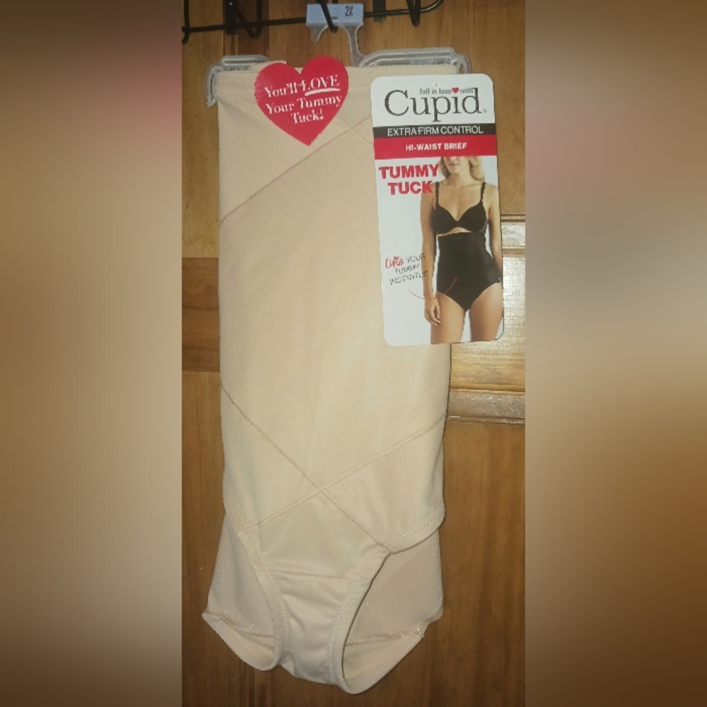 Cupid Hi-Waist Brief Plus Size 2X NWT Beige Extra Firm Control